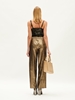 Picture of We_Are  Metal Palazzo Pants (Gold)