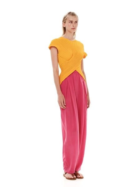 Picture of Ioanna Kourbela  High Waisted Trousers With Pleats - Reinvented Suppleness