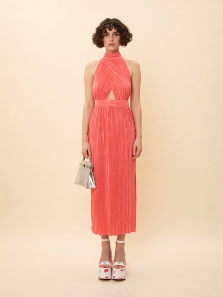 Picture of We_Are  Halter - Neck Dress (Coral)