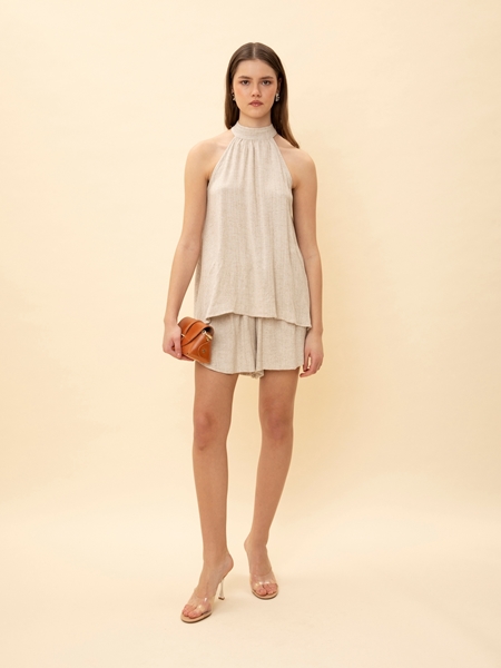 Picture of We_Are  Linen - Blend Shorts (Beige)