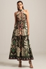 Picture of Peace And Chaos  Foliage Maxi Tie-Me Dress