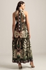 Picture of Peace And Chaos  Foliage Maxi Tie-Me Dress