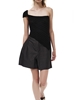 Picture of Ioanna Kourbela  Asymmetrical One - Shoulder Knitted Top - Archetypes (Black & Ecru)