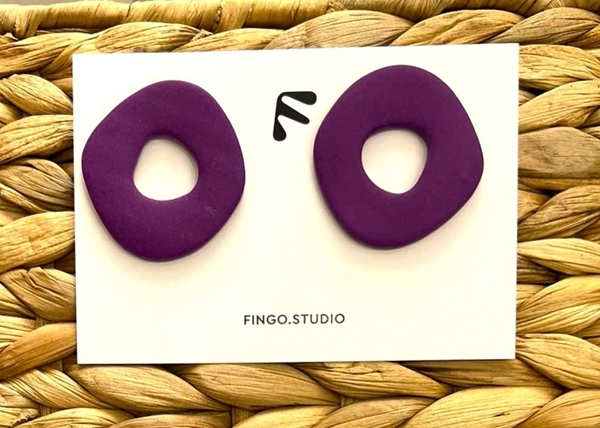 Picture of FINGO - Stroggylo Earrings  (Magenta)