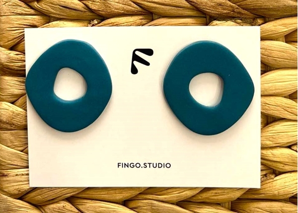 Picture of FINGO - Stroggylo Earrings (Petrol)