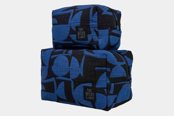 Picture of Bleecker & Love Traces Blue Large Pouch