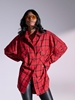 Picture of LIBELLOULA - Red checked overshirt PAIGE