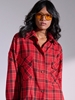 Picture of LIBELLOULA - Red checked overshirt PAIGE