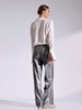 Picture of LIBELLOULA - Anthracite metalic pants with side stripes JAGGER