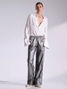 Picture of LIBELLOULA - Anthracite metalic pants with side stripes JAGGER