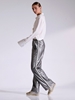 Picture of LIBELLOULA - Anthracite metalic pants with side stripes JAGGER