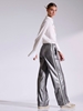 Picture of LIBELLOULA - Anthracite metalic pants with side stripes JAGGER