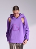 Picture of LIBELLOULA - Mauve hoodie with underarm cuts DENVER