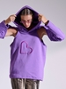 Picture of LIBELLOULA - Mauve hoodie with underarm cuts DENVER