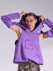 Picture of LIBELLOULA - Mauve hoodie with underarm cuts DENVER