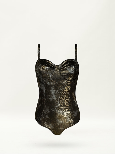 Picture of We_Are  Velvet Bodysuit