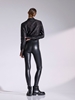 Picture of LIBELLOULA - Black leatherette leggings with zipper BRADLEY